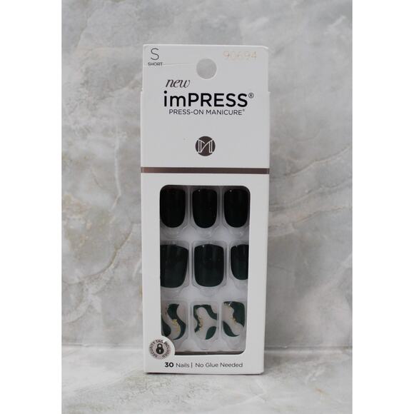 ImPRESS Press On Manicure Desing Short Fake Nails Time Lapse New - Picture 1 of 6